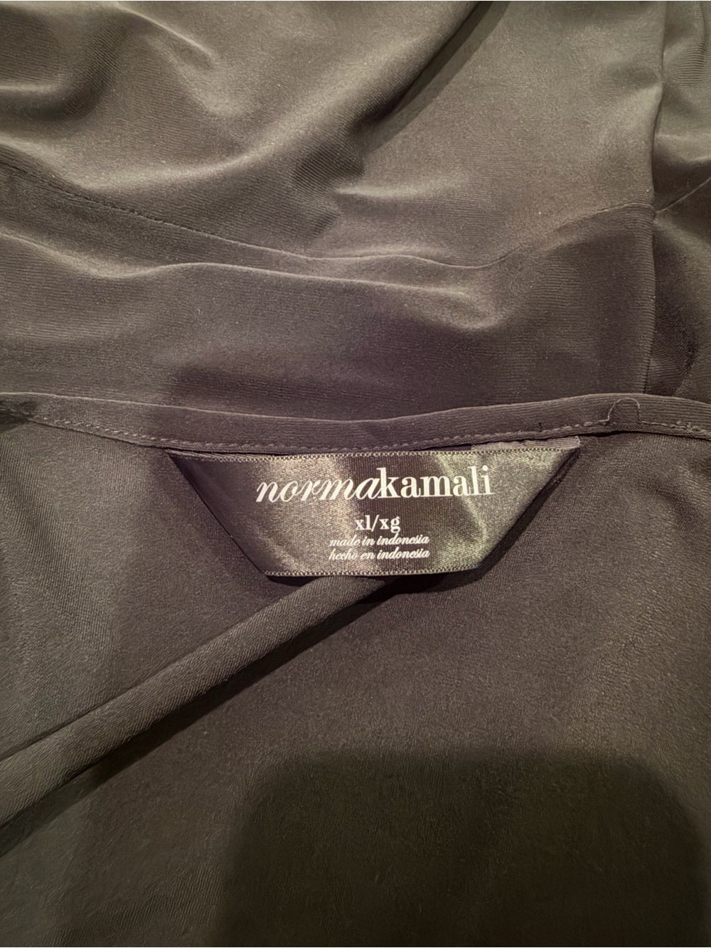 Norma Kamali Black Wrap Dress Long Sleeve XL - Picture 4 of 5